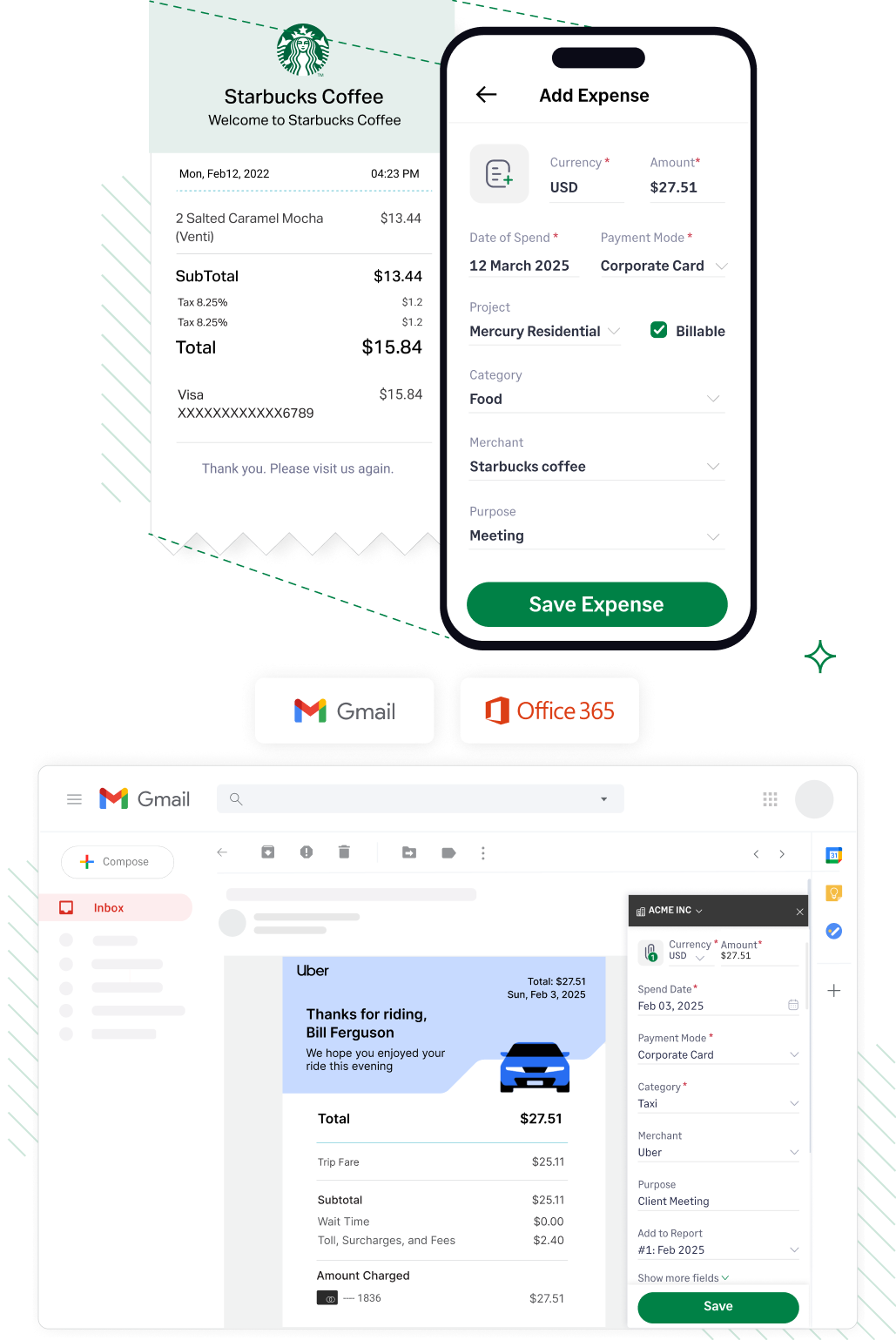 Track receipts from everyday apps with Sage Expense Management