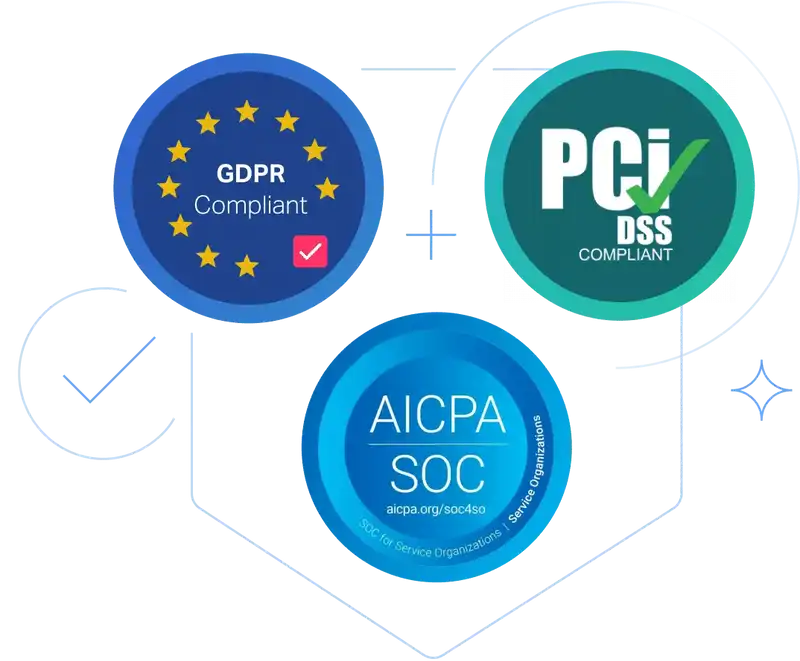 Security badges for Sage Expense Management's travel and expense management software