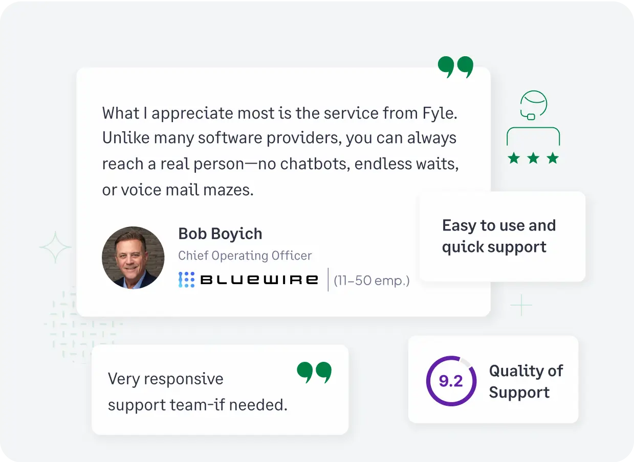 Experience best in class customer support with Fyle