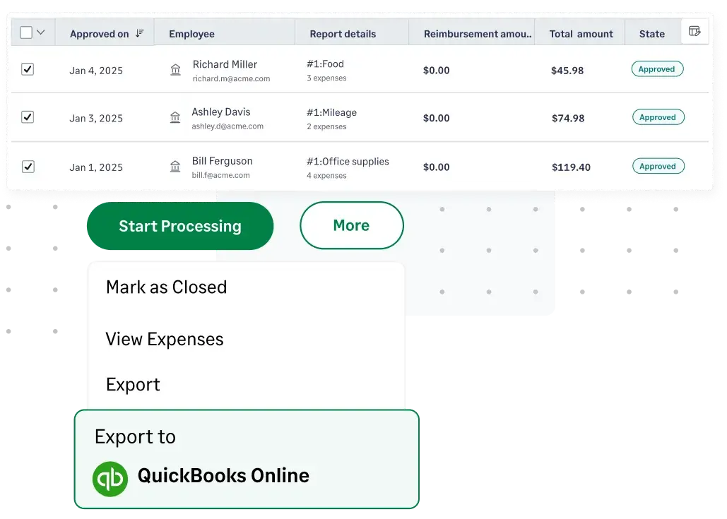 Sync expense data to your accounting software automatically with Sage Expense Management