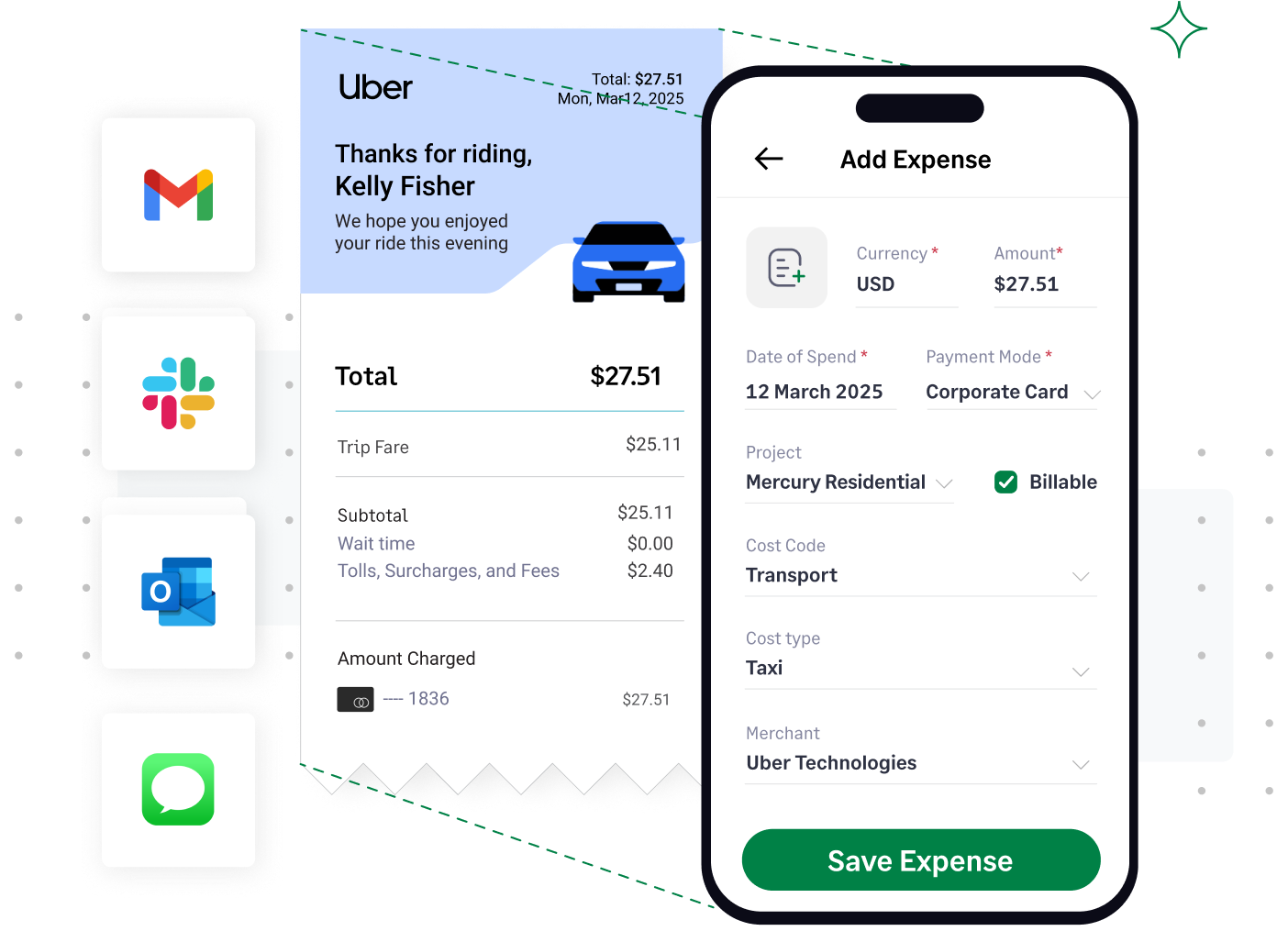 Manage receipts from everyday apps with Sage Expense Management