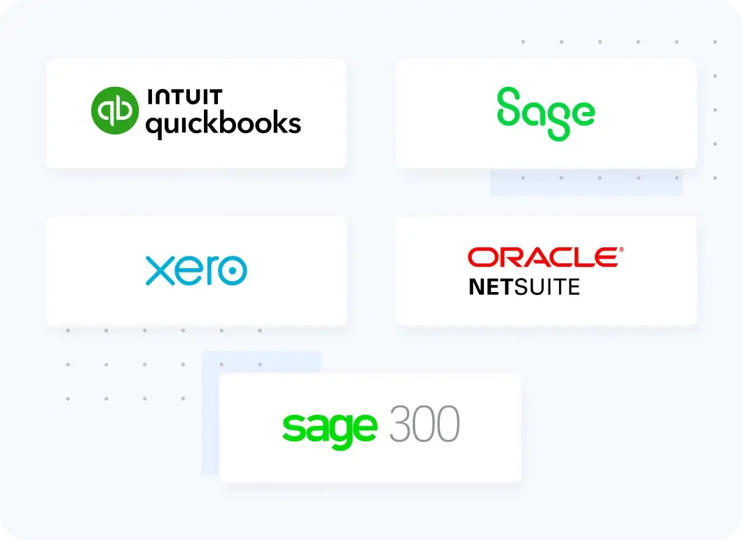 Fyle has direct integrations with major accounting software