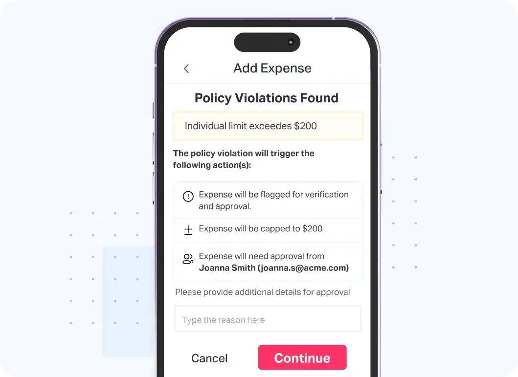 Stay compliant always with Fyle's AI policy engine