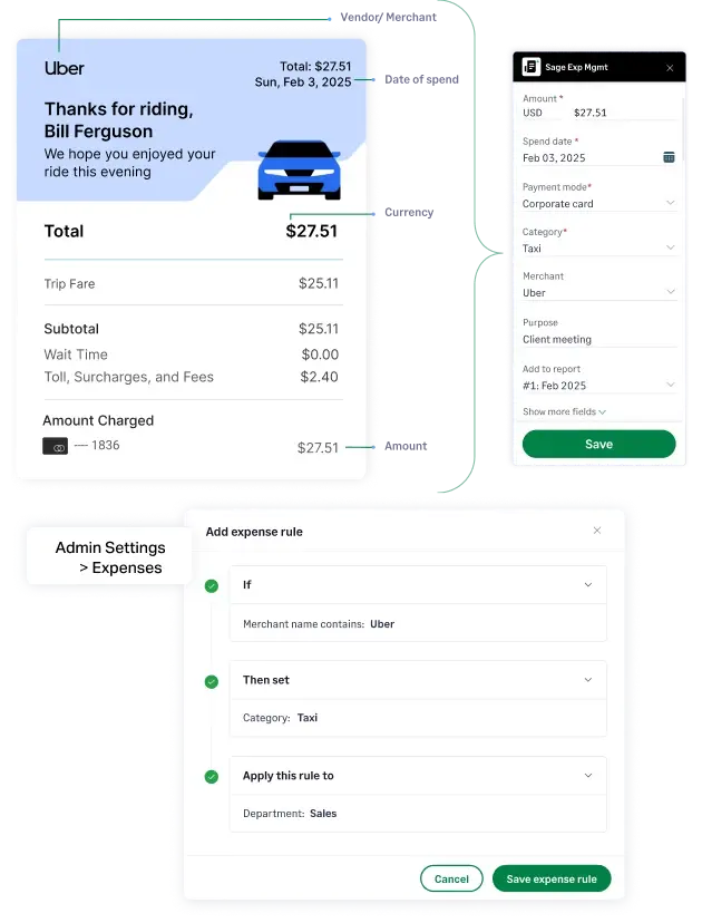 Track and reconcile credit card expenses in real-time with Sage Expense Management