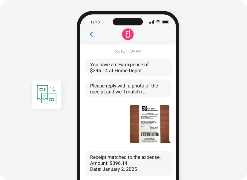Collect receipts for card spend in real time via text with Sage Expense Management