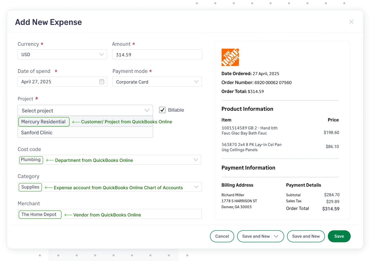 Easy expense coding within Sage Expense Management