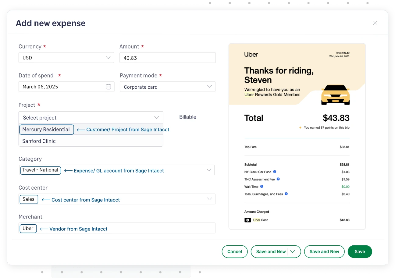 Automate expense coding