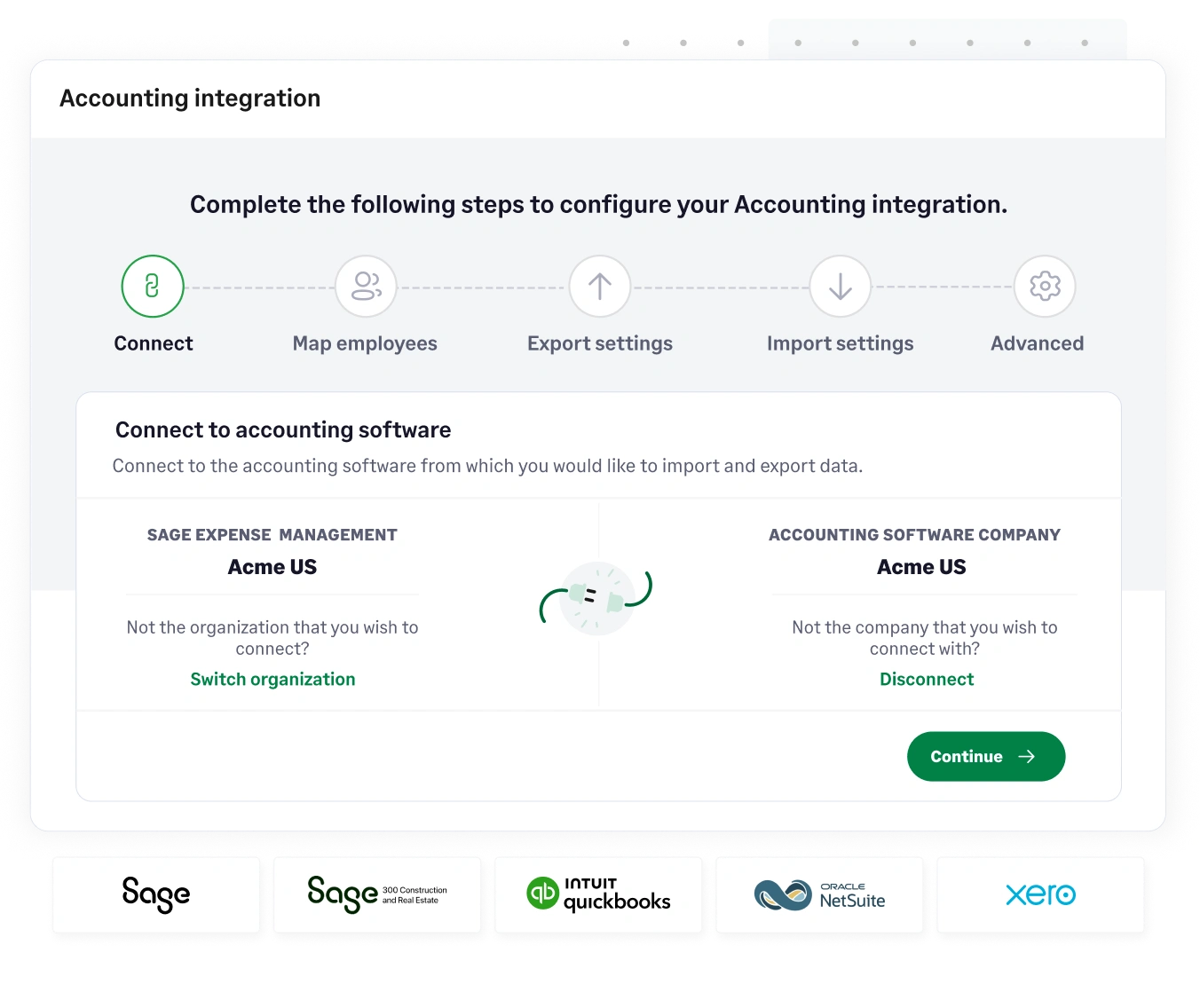 Sync ACH reimbursements automatically to your accounting software with Sage Expense Management