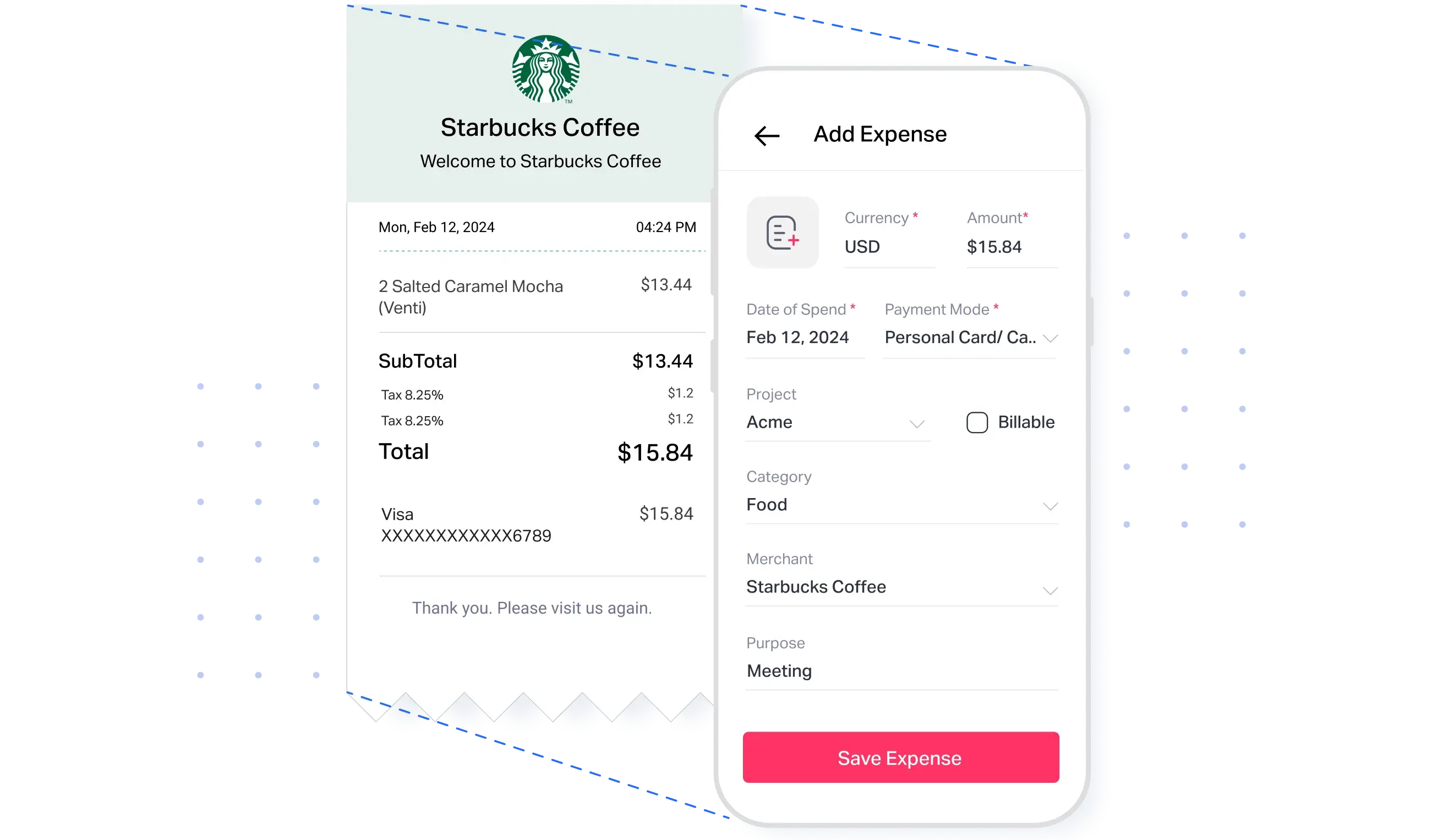 Easy business expense reporting via Fyle mobile app