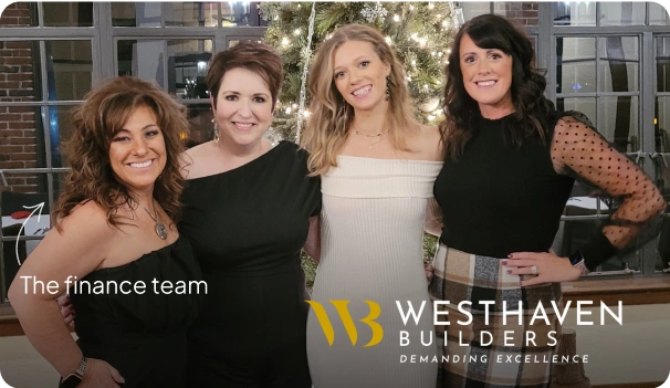 The finance team of WestHaven Builders who are customers of Sage Expense Management
