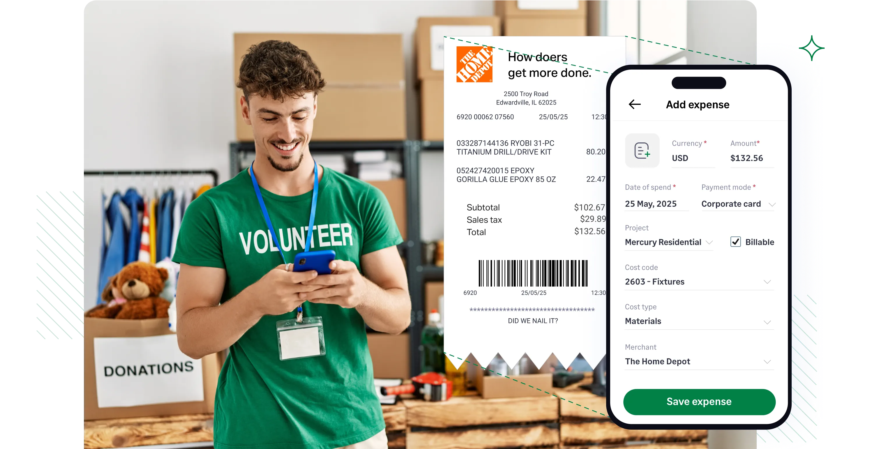 Volunteer tracking church expense receipts with Sage Expense Management