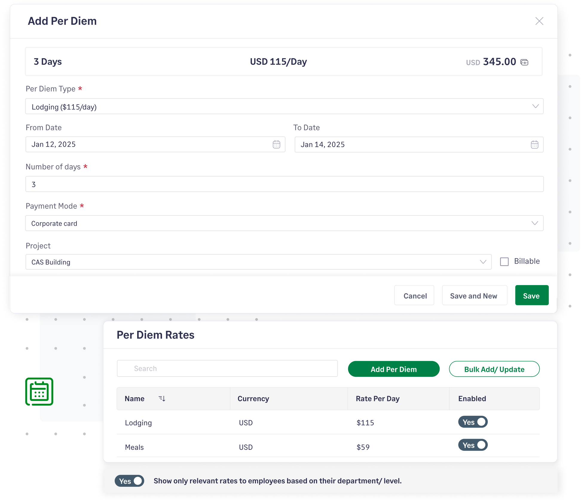 Configure and manage per diems with Fyle