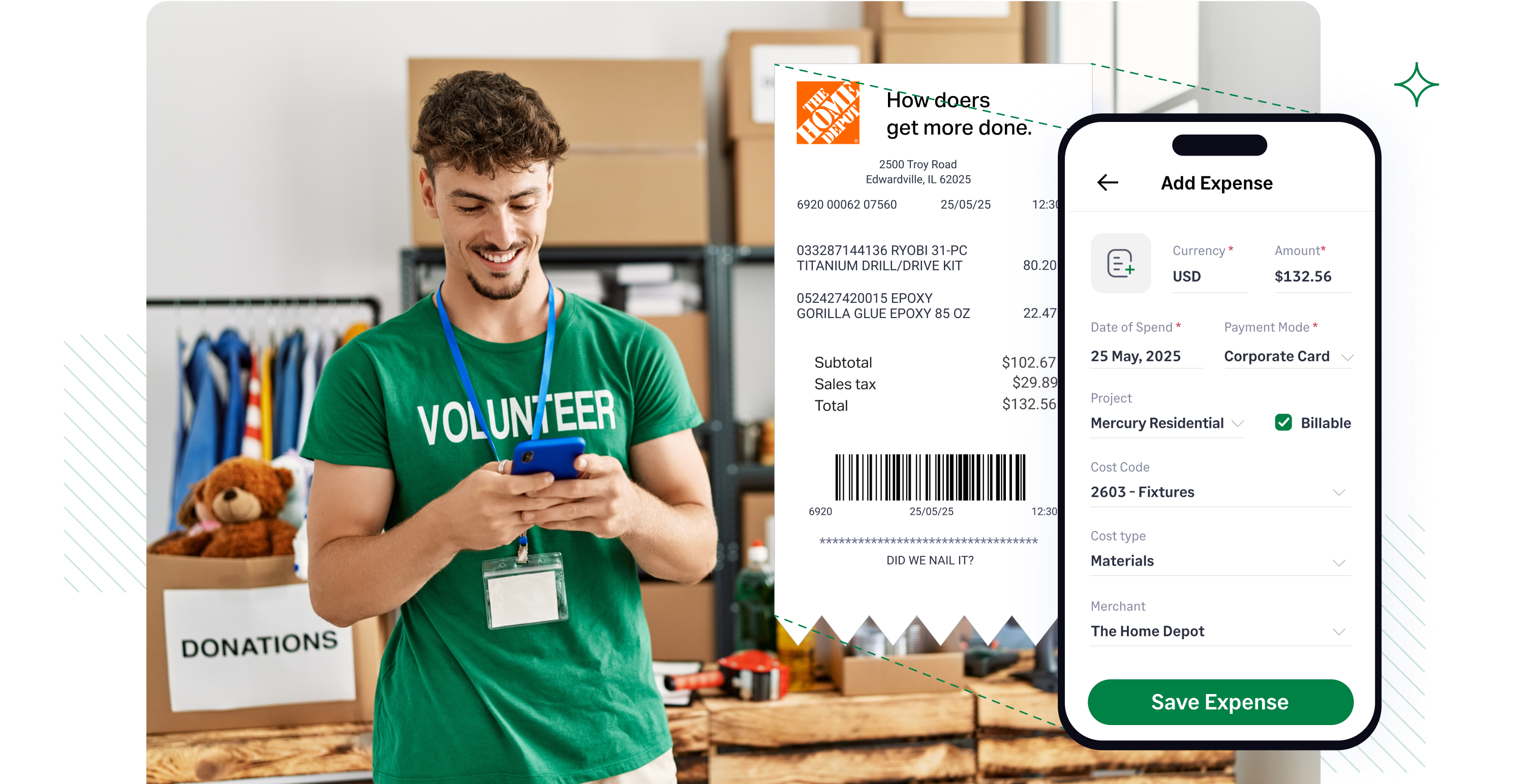 Volunteer tracking church expense receipts with Fyle