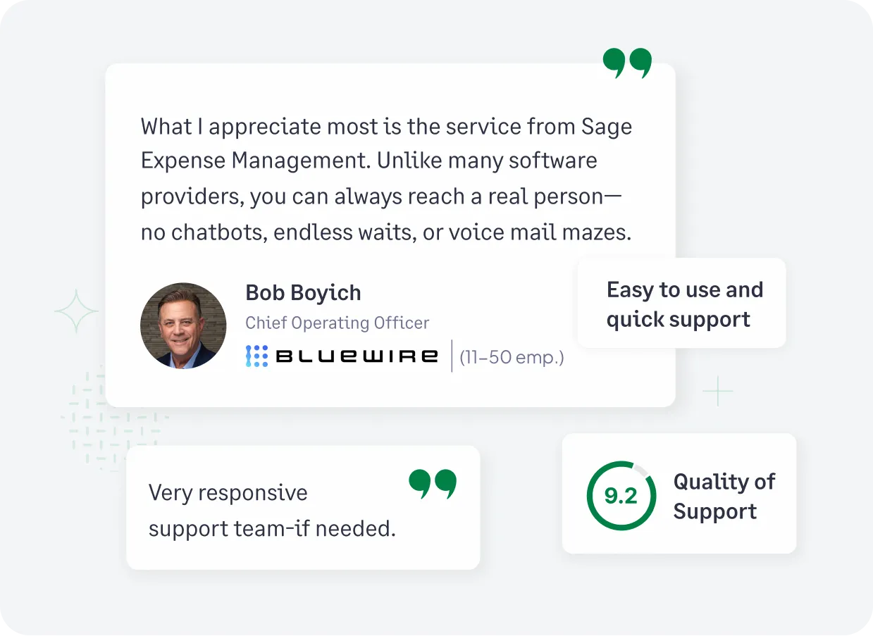 Sage Expense Management's customer reviews and ratings