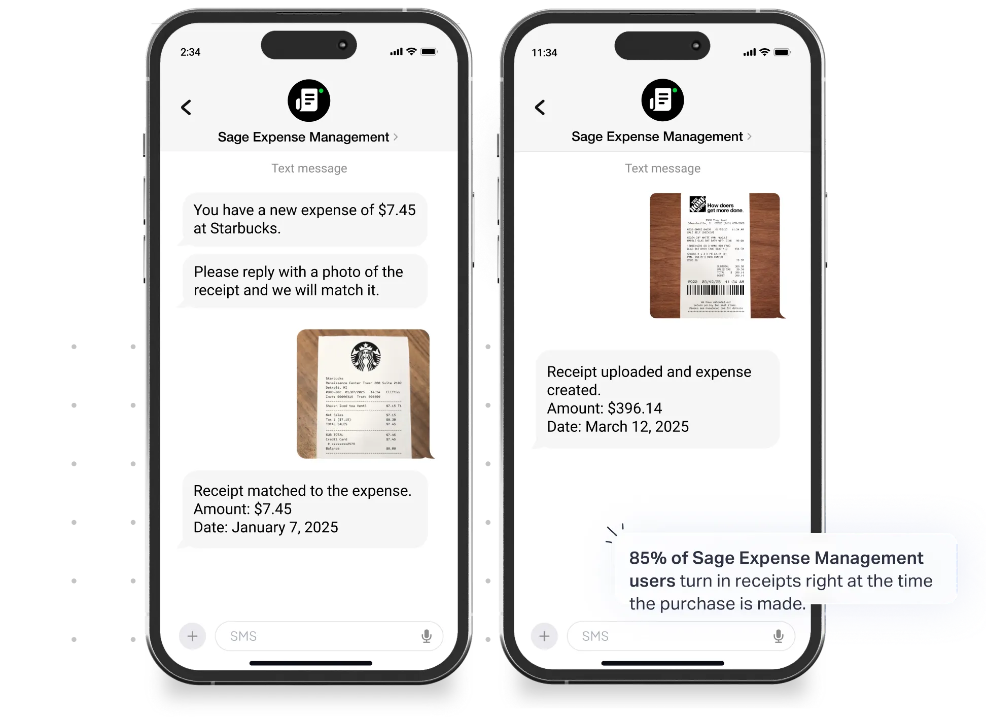 Sage Expense Management matches your receipts to your card expenses, automatically