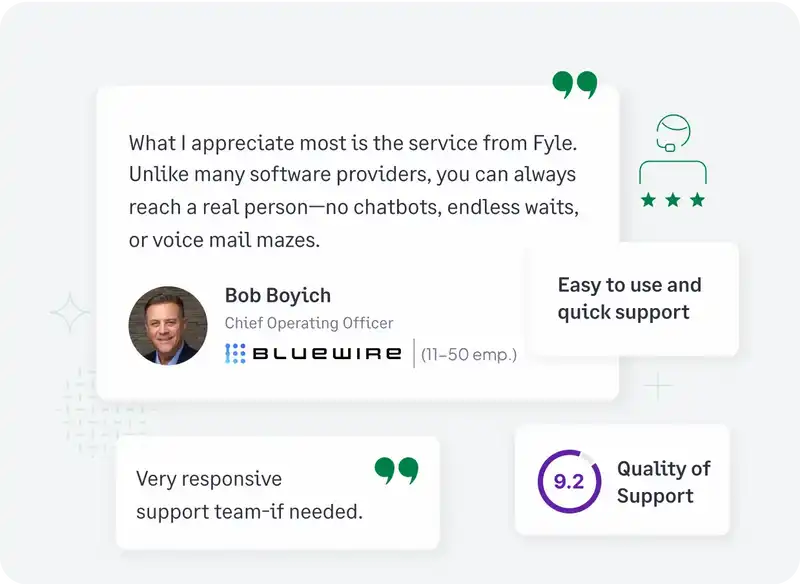 Experience best in class customer support with Fyle